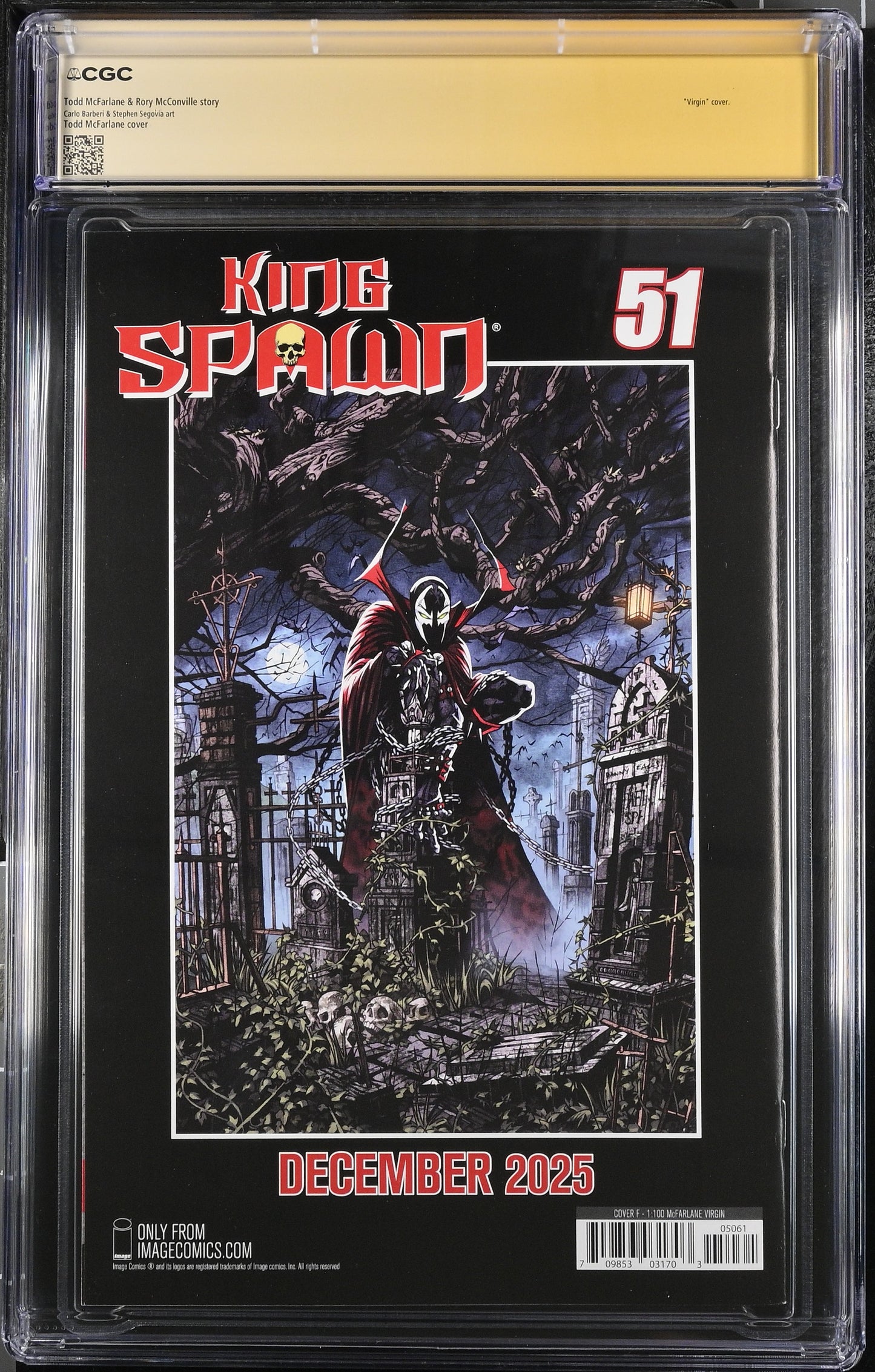 King Spawn #50 1:100 Variant | McFarlane Signed | CGC 9.8 | Custom Label