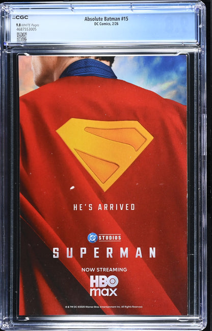 ABSOLUTE BATMAN #15 CVR A NICK DRAGOTTA 1ST PRINT - CGC 9.8