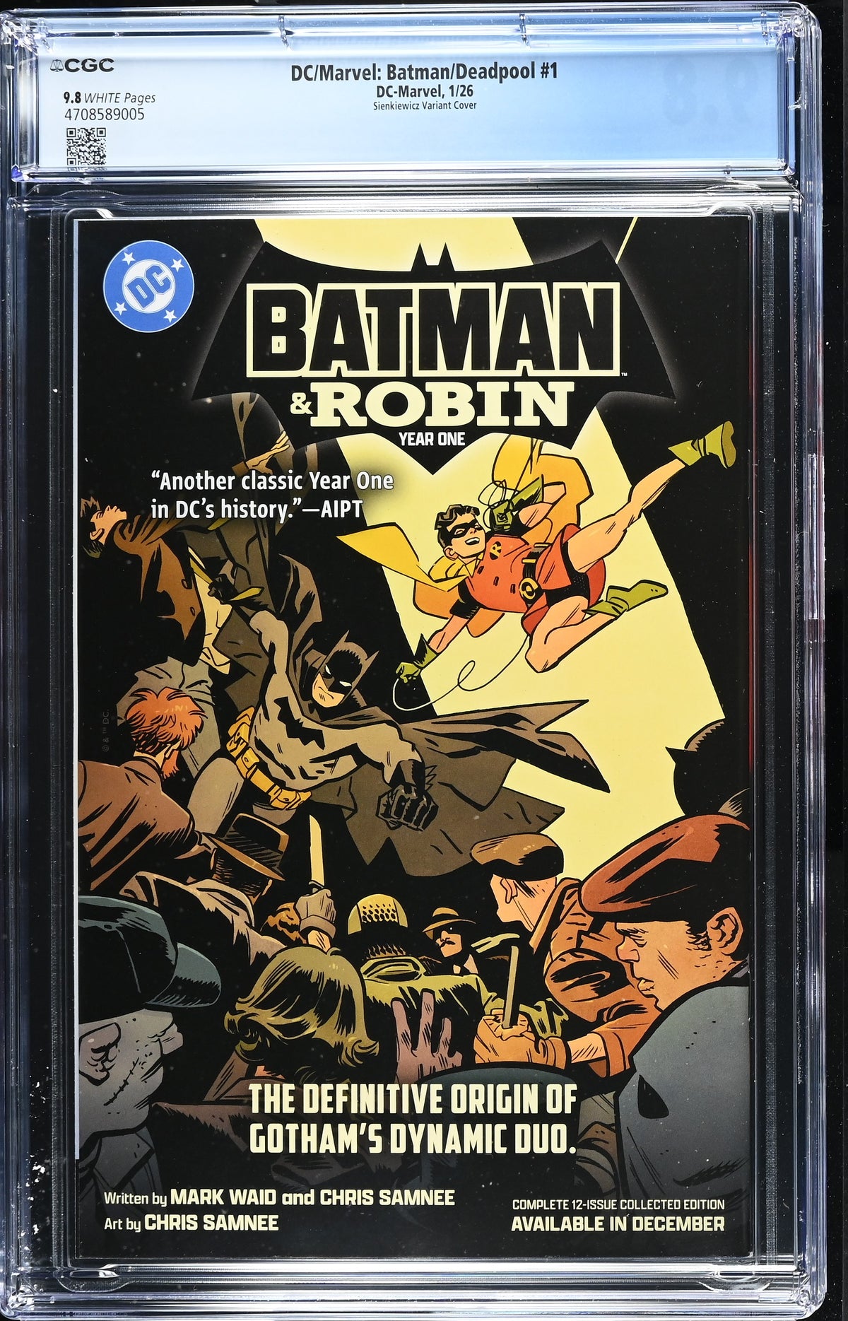 DC / Marvel: Batman / Deadpool #1 Sienkiewicz Variant  - CGC 9.8