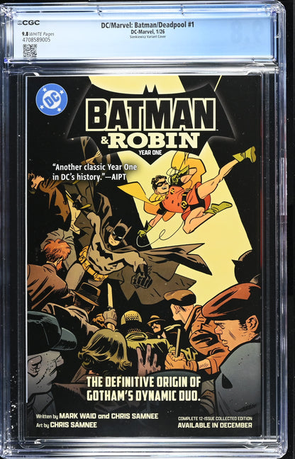 DC / Marvel: Batman / Deadpool #1 Sienkiewicz Variant  - CGC 9.8