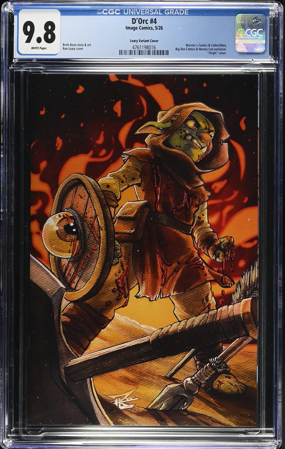 D'Orc #4 Leary Exclusive Variant Cover - CGC 9.8