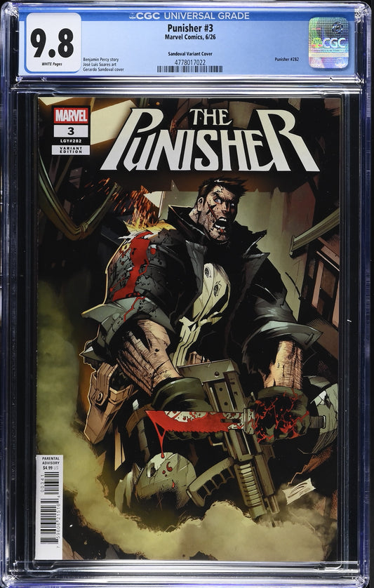 Punisher #3 Marvel Comics Sandoval Var CGC 9.8