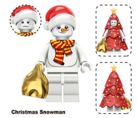 Christmas Snowman Custom Minifigure