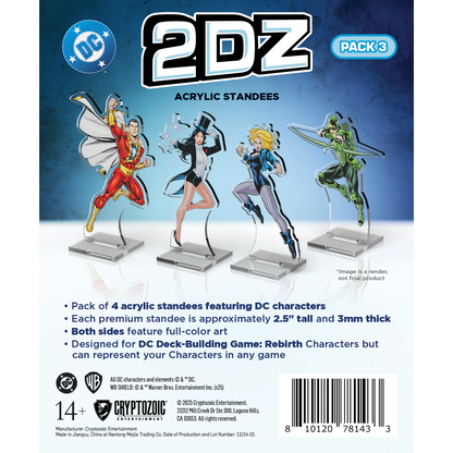 DC 2DZ Acrylic Standees: Pack 3