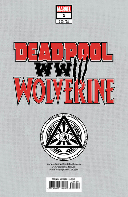 DEADPOOL & WOLVERINE: WWIII #1 UNKNOWN COMICS TYLER KIRKHAM EXCLUSIVE VIRGIN VAR (05/01/2024)