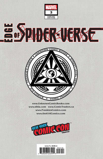 EDGE OF SPIDER-VERSE #3 UNKNOWN COMICS TYLER KIRKHAM EXCLUSIVE NYCC 2022 SILVER VAR (11/02/2022)