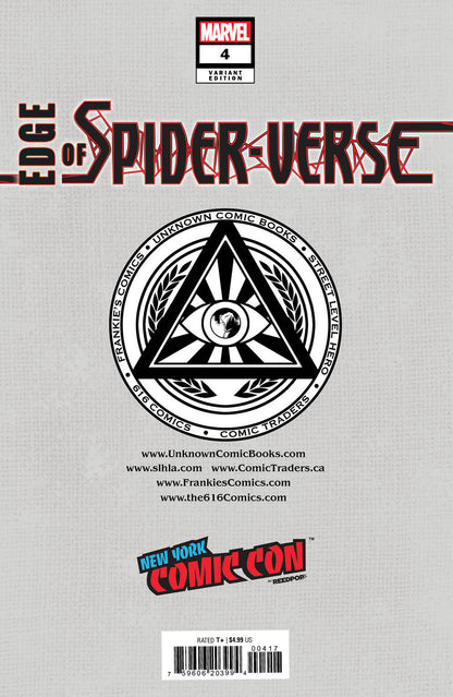 EDGE OF SPIDER-VERSE #4 UNKNOWN COMICS TYLER KIRKHAM EXCLUSIVE NYCC 2022 SILVER VAR (11/02/2022)