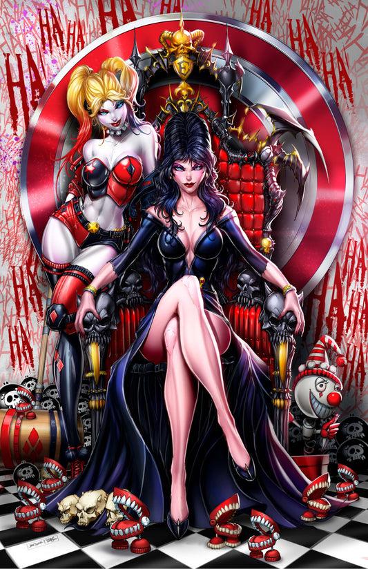 NYCC Harley Quinn X Elvira #1 Red Virgin Foil