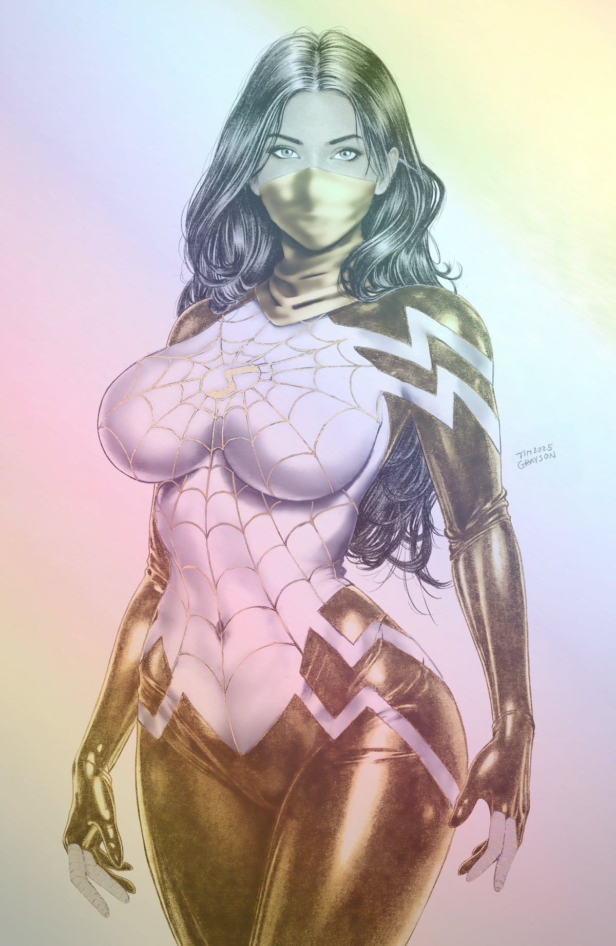 WAIFU CHRONICLES #1 - GHOST SPIDER COSPLAY - TIM GRAYSON COVER B FOIL KNIGHT OF COMICS EXCLUSIVE