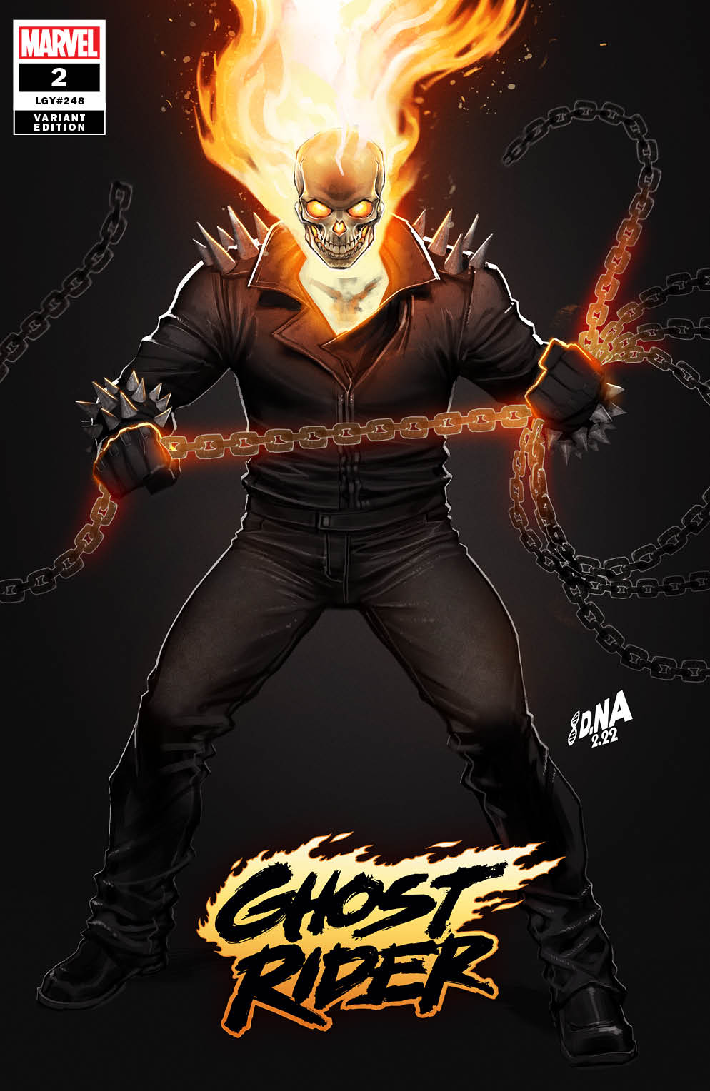 GHOST RIDER 2 UNKNOWN COMICS DAVID NAKAYAMA EXCLUSIVE COLOR BLEED VAR (03/30/2022)