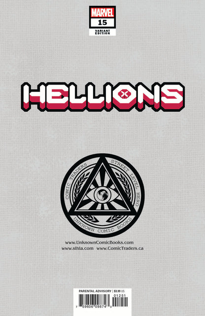 HELLIONS #15 UNKNOWN COMICS STEPHANIE HANS EXCLUSIVE VIRGIN VAR (09/01/2021)