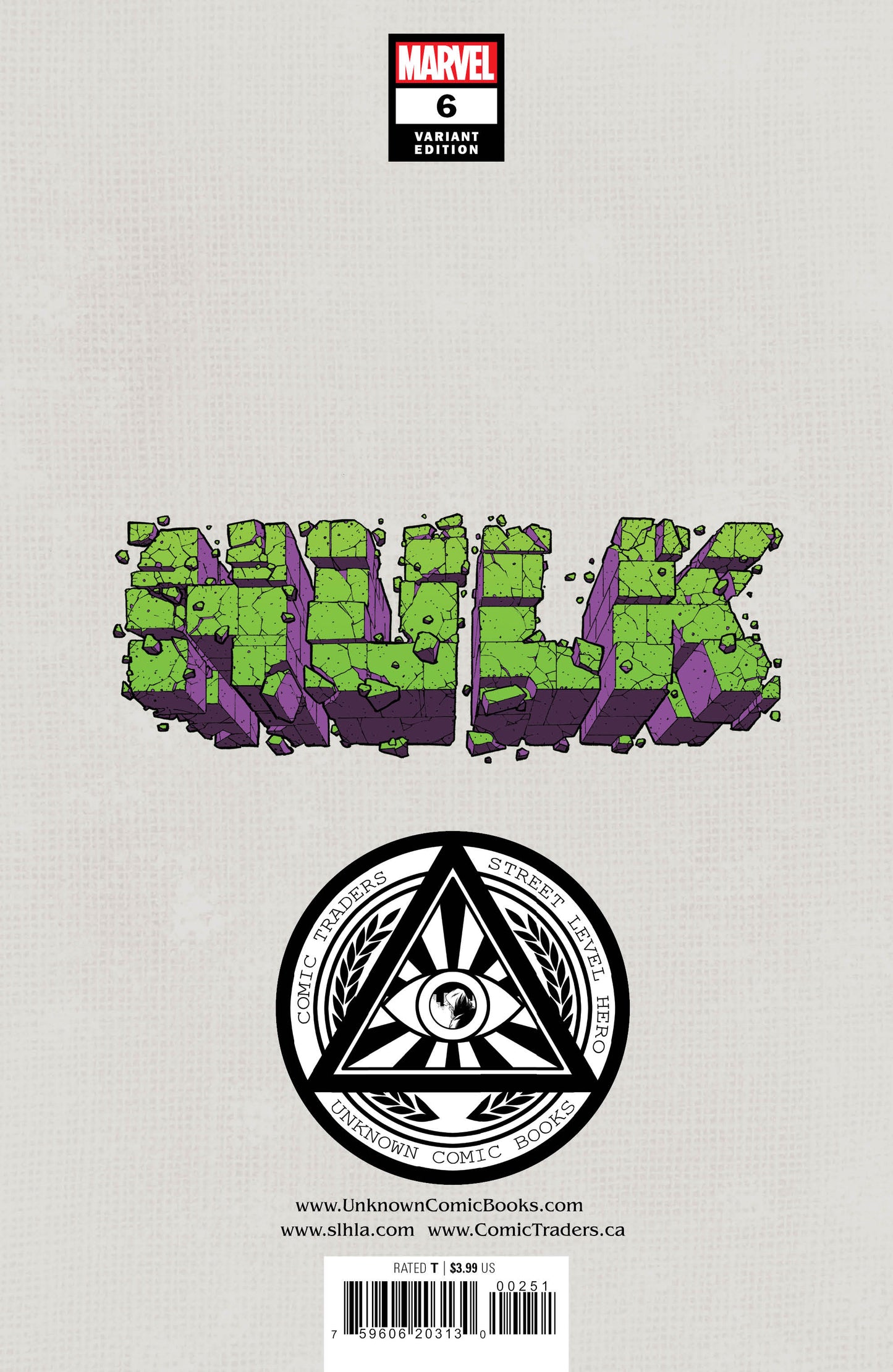 Hulk 6 Unknown Comics Stephen Segovia Exclusive Virgin Var (04/20/2022)