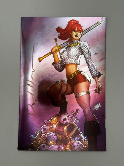 [SIGNED by David Nakayama] IMMORTAL RED SONJA #1 DAVID NAKAYAMA EXCLUSIVE FULL FOIL VIRGIN VAR (11/30/2022)