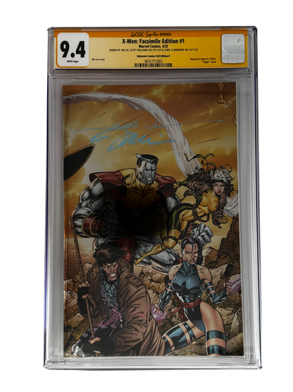 [TRIPLE SIGNED CGC YELLOW LABEL 4 PACK FOIL] X-Men 1991 #1 Facsimile Jim Lee | Claremont |  Williams Cover Var [Set #3]