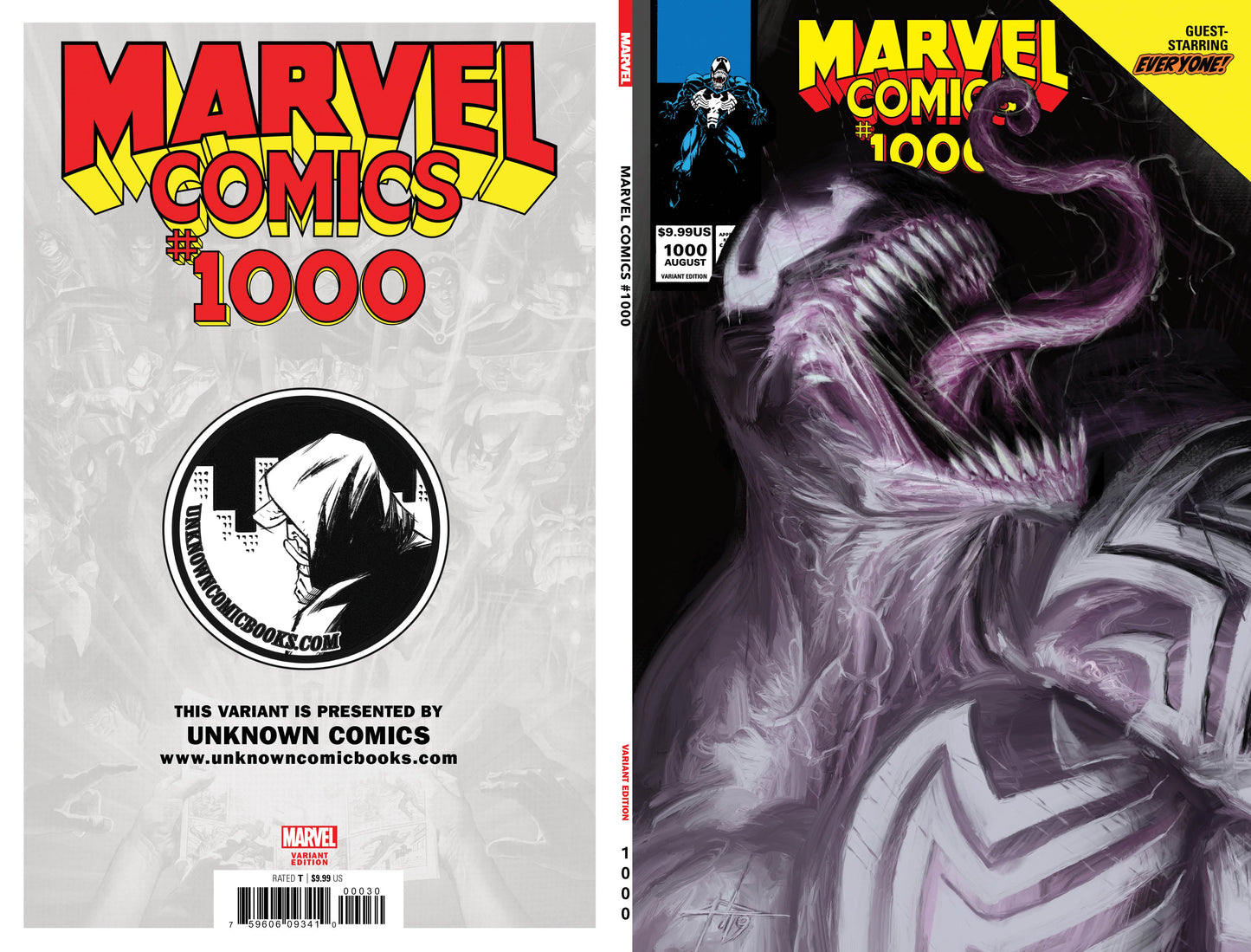 MARVEL COMICS #1000 UNKNOWN COMICS DELLOTTO EXCLUSIVE (08/28/2019)