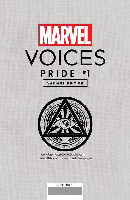 MARVELS VOICES PRIDE #1 UNKNOWN COMICS TYLER KIRKHAM EXCLUSIVE VAR (06/23/2021)