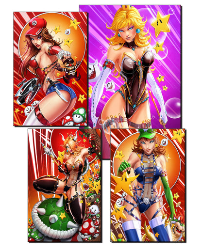 Italian Plumber and Family Print Set