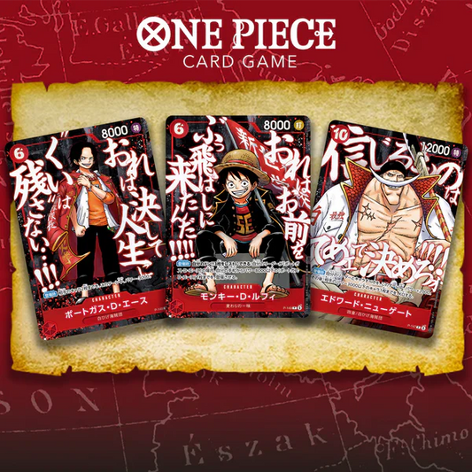 [PREORDER SHIP BY 9/23/26] (Japanese) One Piece TCG: Saikyo Jump Ace, Luffy, Whitebeard 3 Promo Card Set