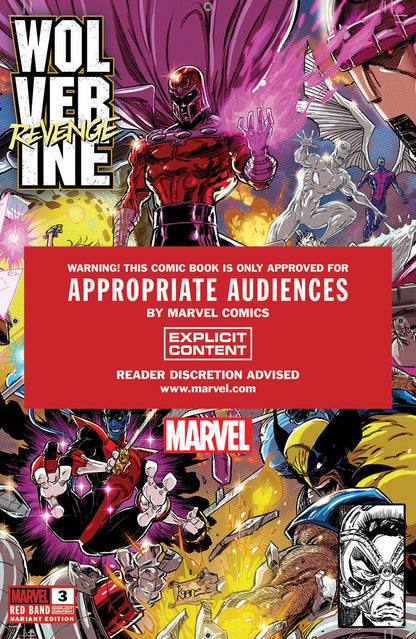 [2 PACK] WOLVERINE REVENGE #3 RED BAND  KAARE ANDREWS CONNECTING COVER EXCLUSIVE VAR [POLYBAGGED] EXPLICIT CONTENT (10/30/2024)