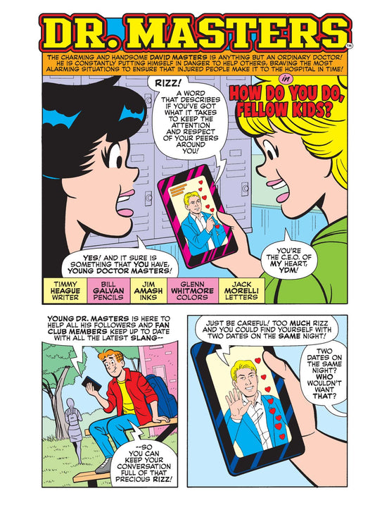 Archie Jumbo Comics Digest - Issue 353: Brand New Story, Archie Andrews, Veronica Lodge, Betty Cooper, Jughead Jones, Dr. Masters Is Here To Help His Followers Keep Up With The Latest Slang!
