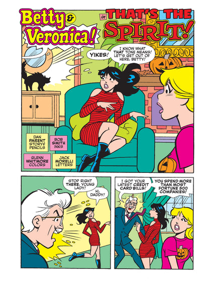 Betty And Veronica Jumbo Comics Digest - Issue 328: When Mr. Lodge Cuts Off Veronica's Allowance She Opens A Halloween Store In An Empty Wing Of Lodge Mansion & It Quickly Turns Into A Scary Situation