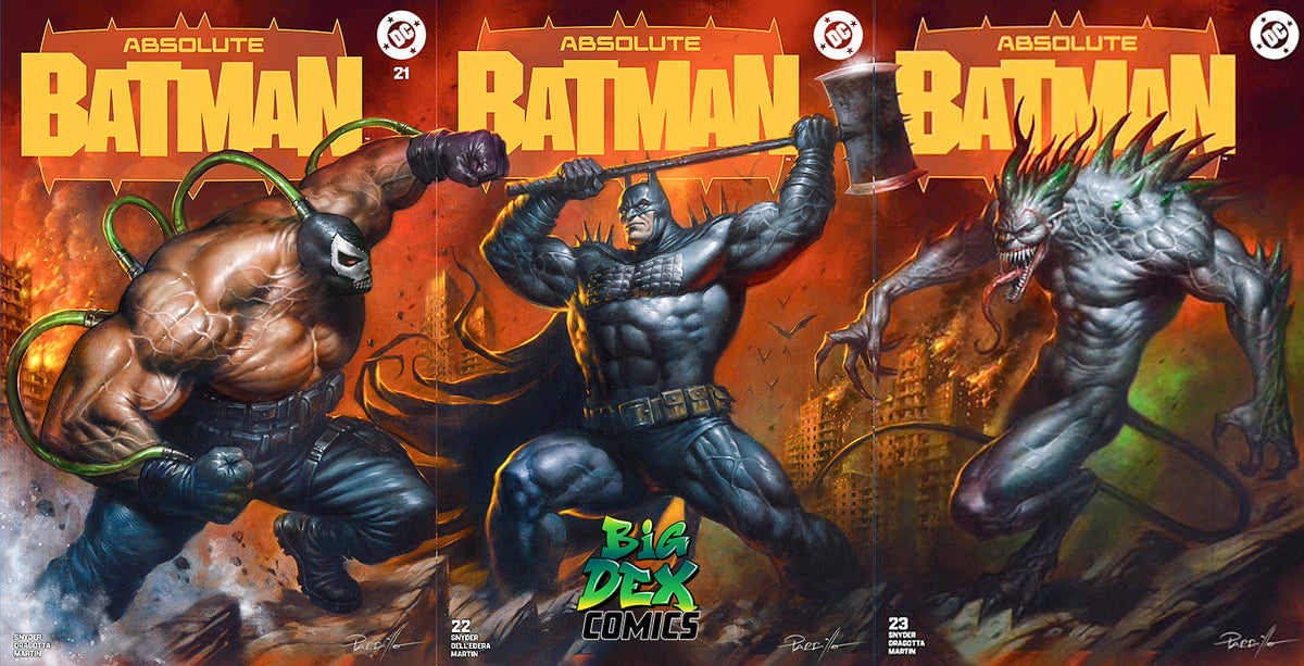 Absolute Batman #21-23 LUCIO PARRILLO Trade Dress Connecting Cover Set (3 Books)