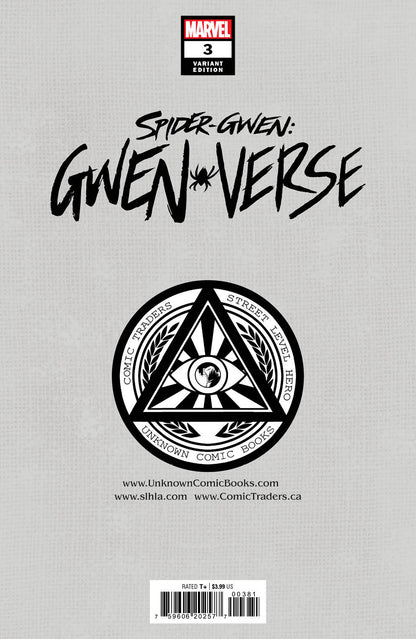 Spider-Gwen: Gwenverse #3 Unknown Comics Sway Exclusive Virgin Var (06/15/2022)