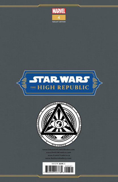 STAR WARS: THE HIGH REPUBLIC #4 UNKNOWN COMICS TYLER KIRKHAM EXCLUSIVE VIRGIN VAR (01/11/2023)