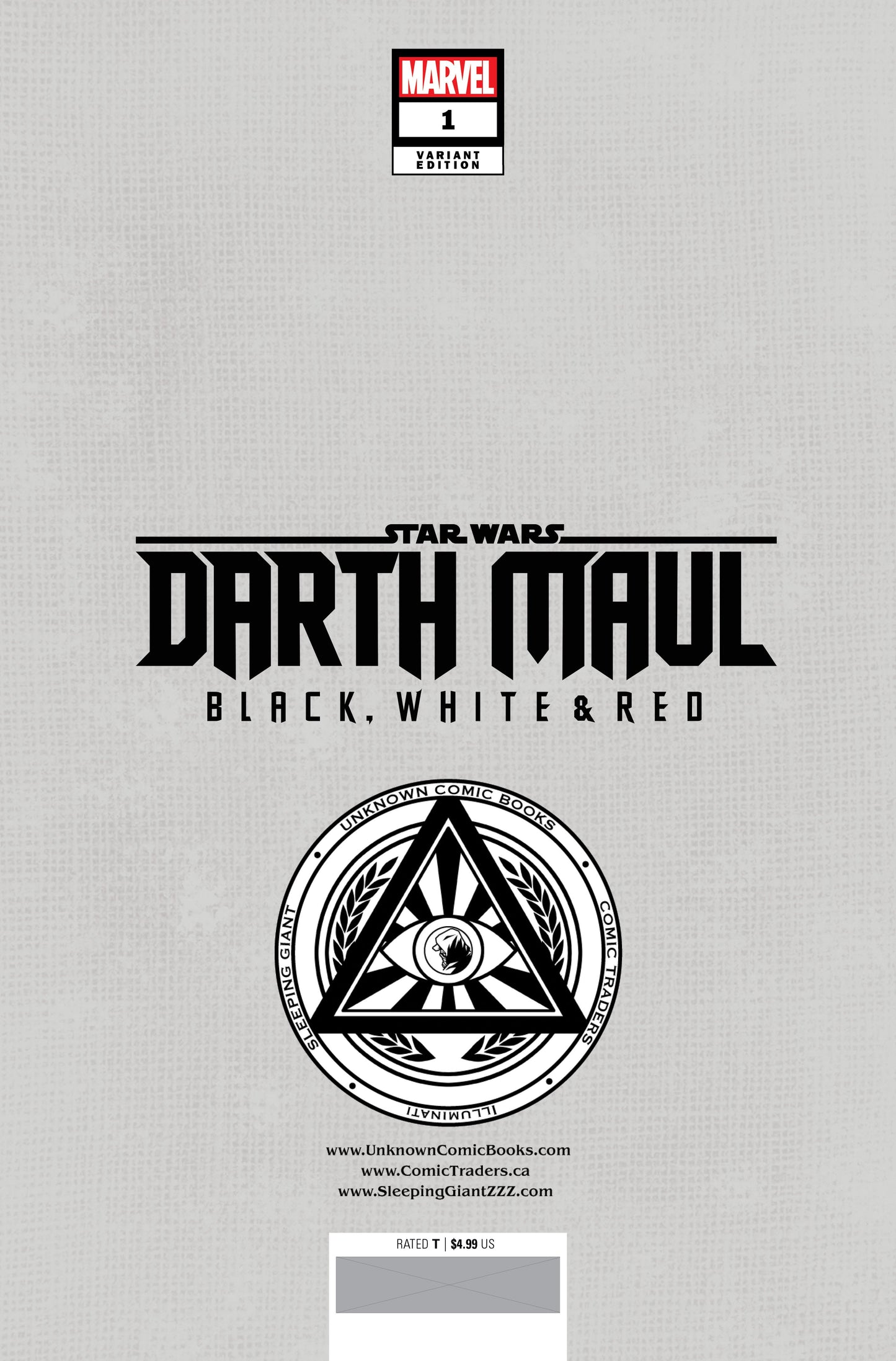 STAR WARS: DARTH MAUL - BLACK, WHITE & RED #1 UNKNOWN COMICS FELIPE MASSAFERA EXCLUSIVE VAR (04/24/2024)