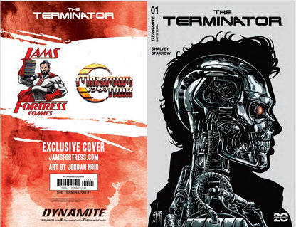 TERMINATOR #1 JORDAN NOIR METAL BLACK & WHITE VARIANT, SIGNED W/ REMARK
