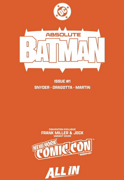 Frank Miller Absolute Batman #1 Foil Variant NYCC EXCLUSIVE (PRESALE 11/1/24)