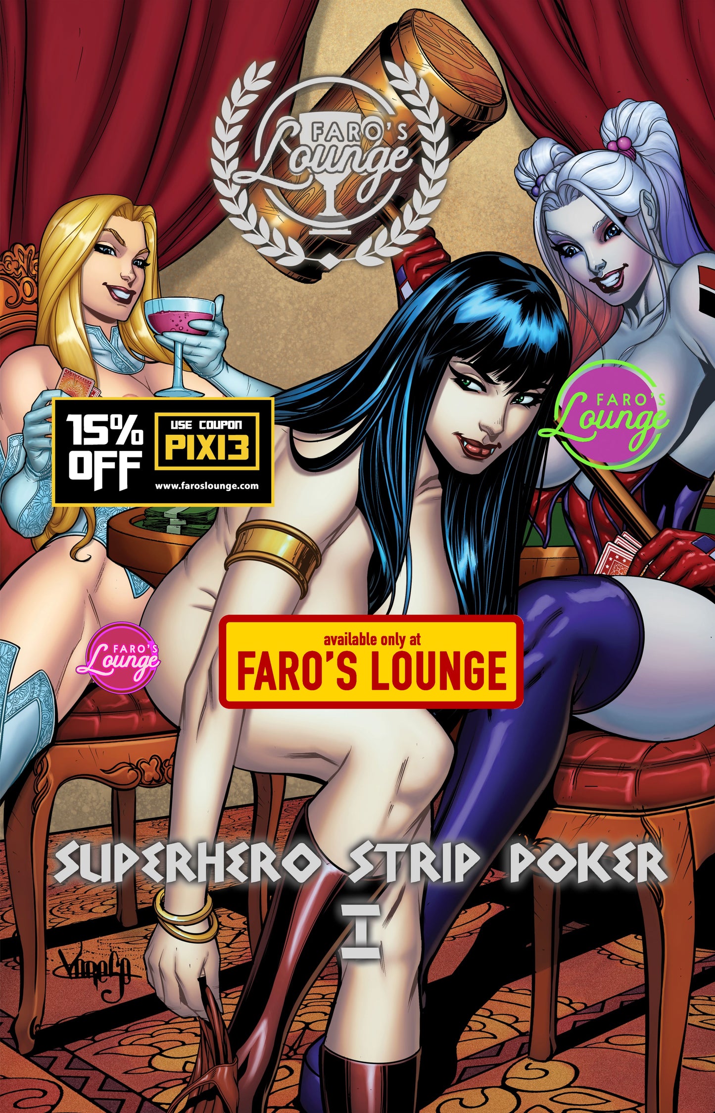 Superhero Strip Poker Championship – Complete 3-Issue Collection | Faro's Lounge