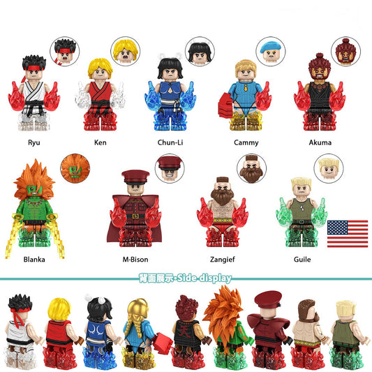 Street Fighter Movie Minifigure Set – 9-Piece