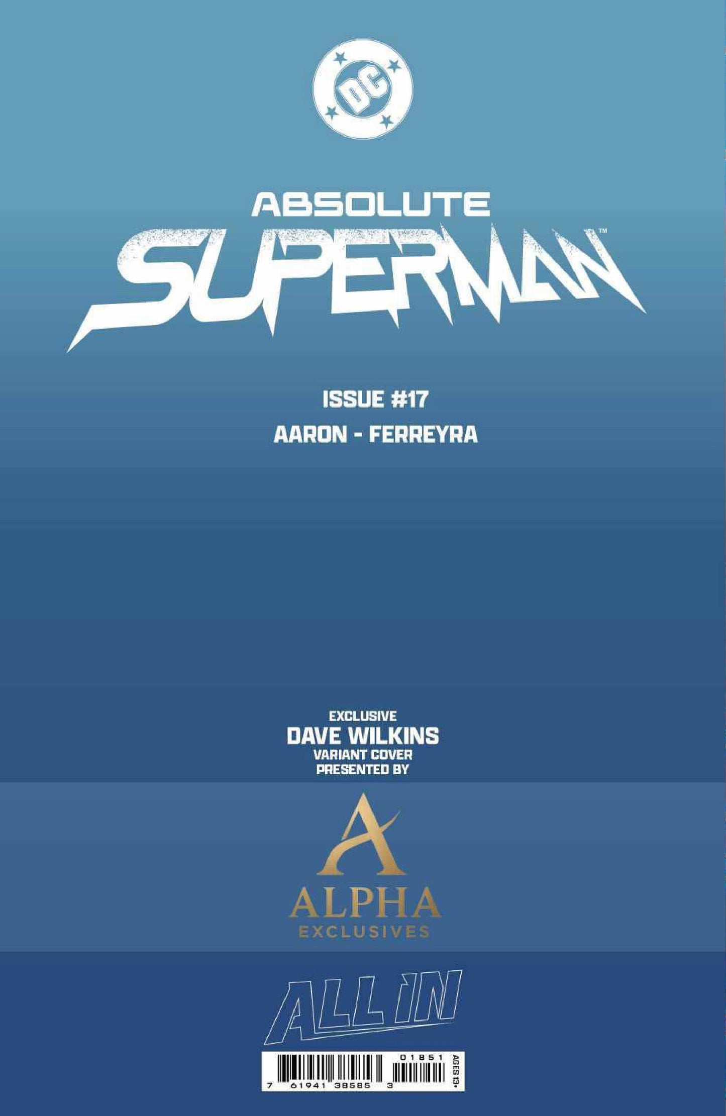ABSOLUTE SUPERMAN #18 DAVE WILKINS EXCLUSIVE VIRGIN VAR (04/01/2026)