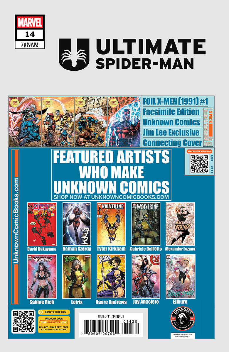 [2 PACK] Ultimate Spider-Man #14 Unknown Comic Mirka Andolfo Exclusive Var (02/12/2025) (02/26/2025)