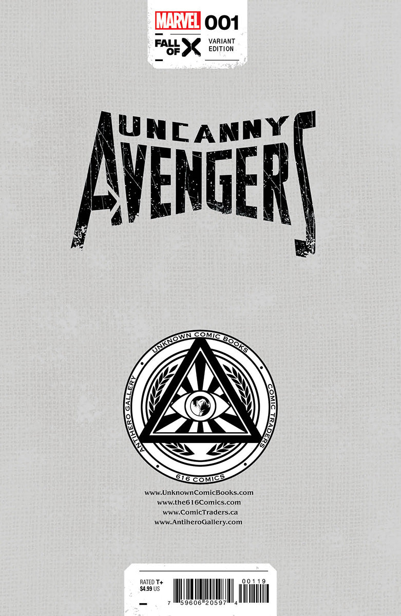 UNCANNY AVENGERS #1 [G.O.D.S., FALL] UNKNOWN COMICS R1C0 EXCLUSIVE VIRGIN VAR (08/16/2023)