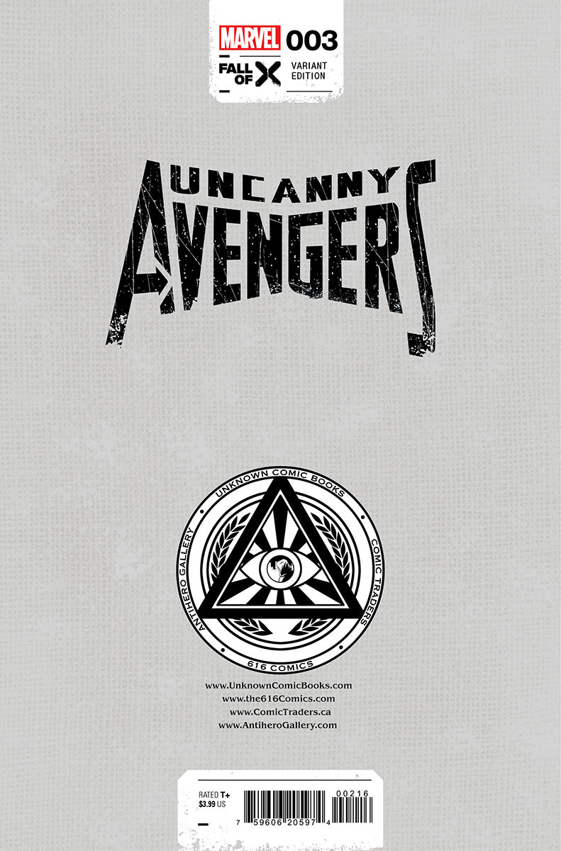 UNCANNY AVENGERS #3 [FALL] UNKNOWN COMICS EJIKURE EXCLUSIVE VAR (10/25/2023)