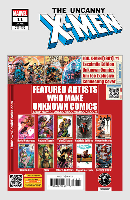 [2 PACK] Uncanny X-Men #11 Unknown Comic Alexander Lozano Exclusive Var (03/05/2025)