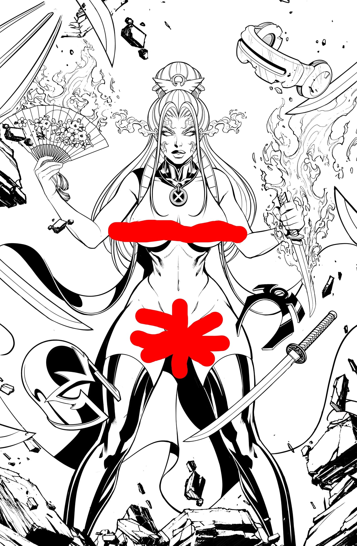 PRE-ORDER -- Yakuza Jean Grey — Original Cover Art Combo | Jose Varese & Emil Cabaltierra