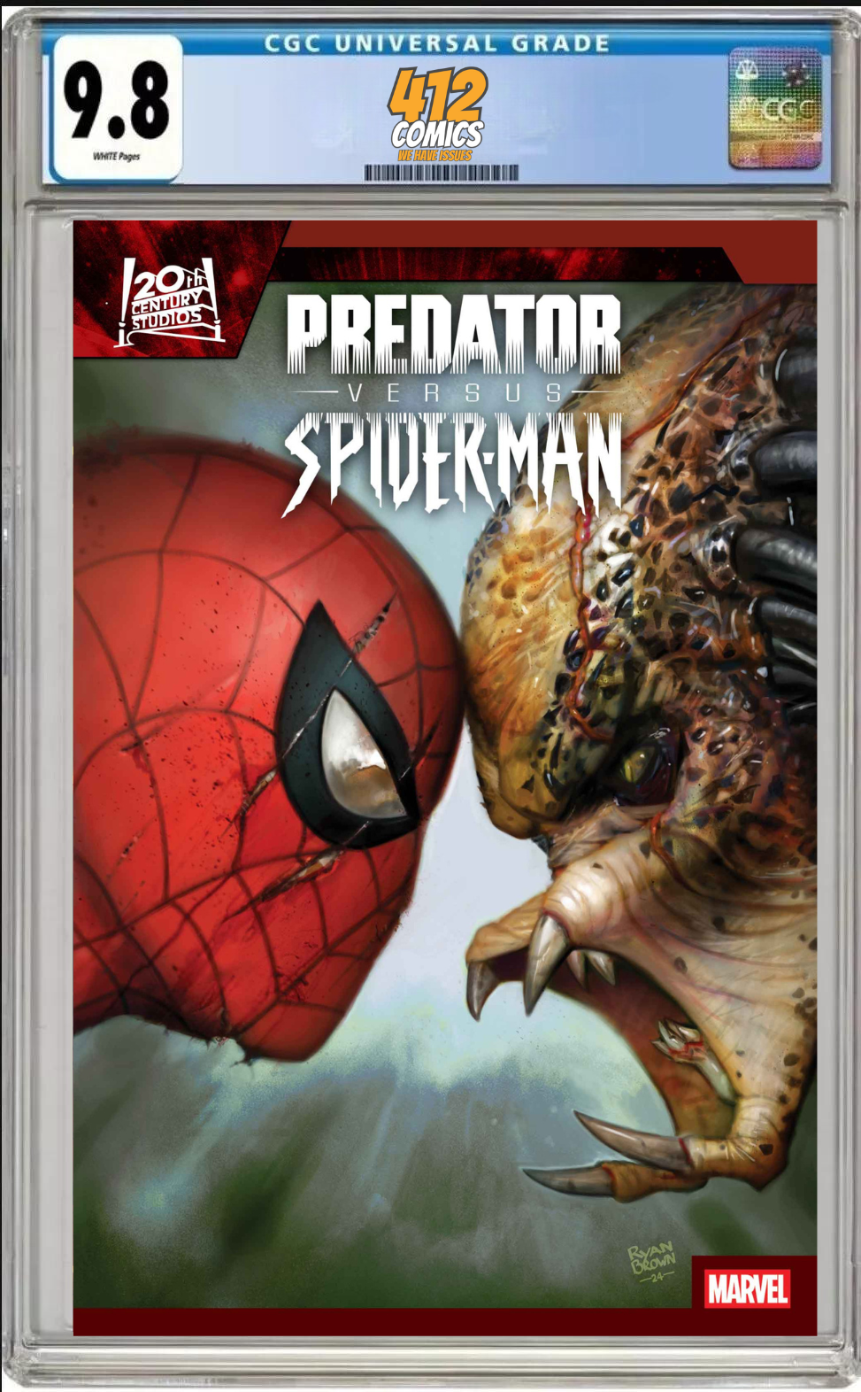 PREDATOR VS. SPIDER-MAN #1 RYAN BROWN (CGC 9.8 PRESALE)