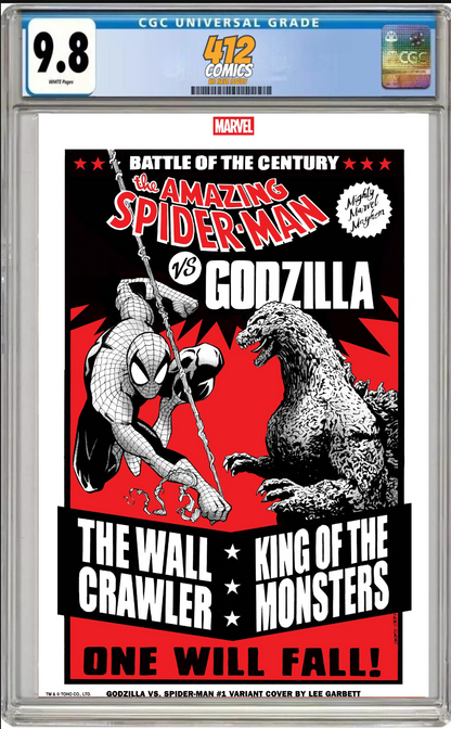 GODZILLA VS SPIDER-MAN #1 LEE GARBETT VERSUS (CGC 9.8 PRESALE)