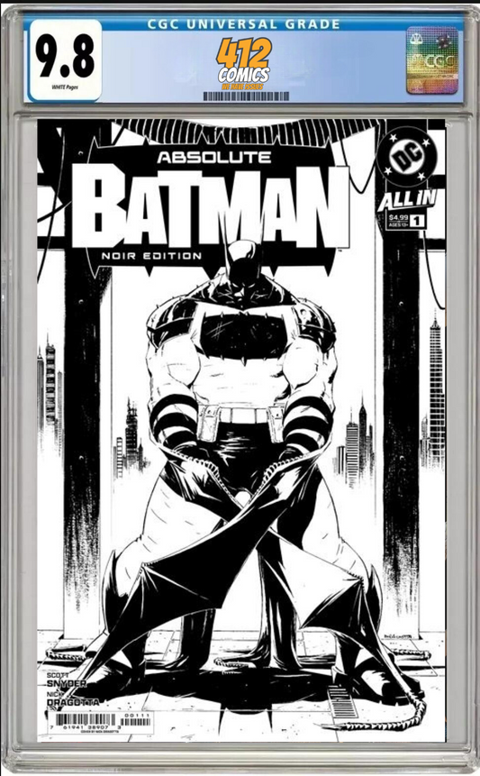 ABSOLUTE BATMAN NOIR EDITION #1 NICK DRAGOTTA (CGC 9.8 PRESALE)