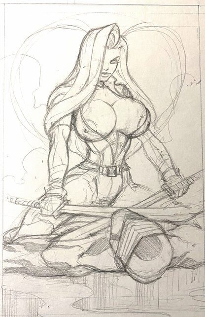 Anti-Valentine's #2 – Jessica Rabbit as White Widow Pinup Art by Faro Kane