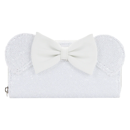 Loungefly: Disney - Minnie Sequin Wedding Zip Around Wallet