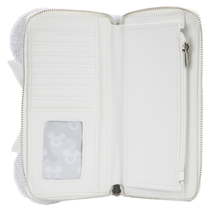 Loungefly: Disney - Minnie Sequin Wedding Zip Around Wallet