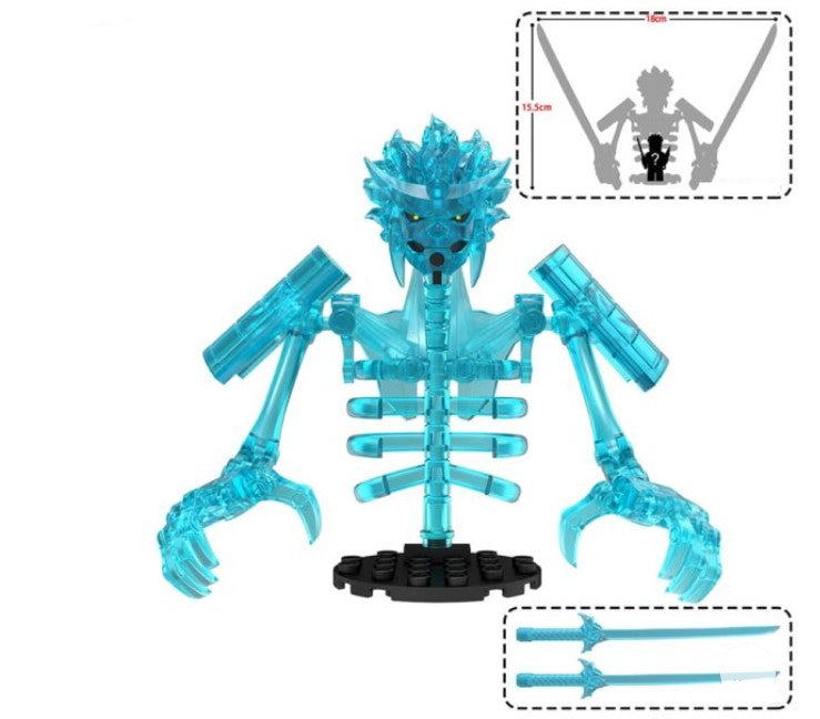 Teal Spirit Armor Warrior Custom Minifig