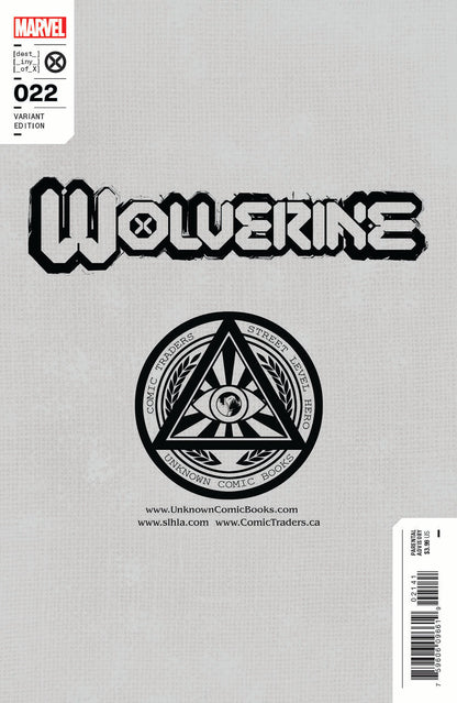 WOLVERINE #22 UNKNOWN COMICS IVAN TAO EXCLUSIVE VIRGIN VAR (06/15/2022)