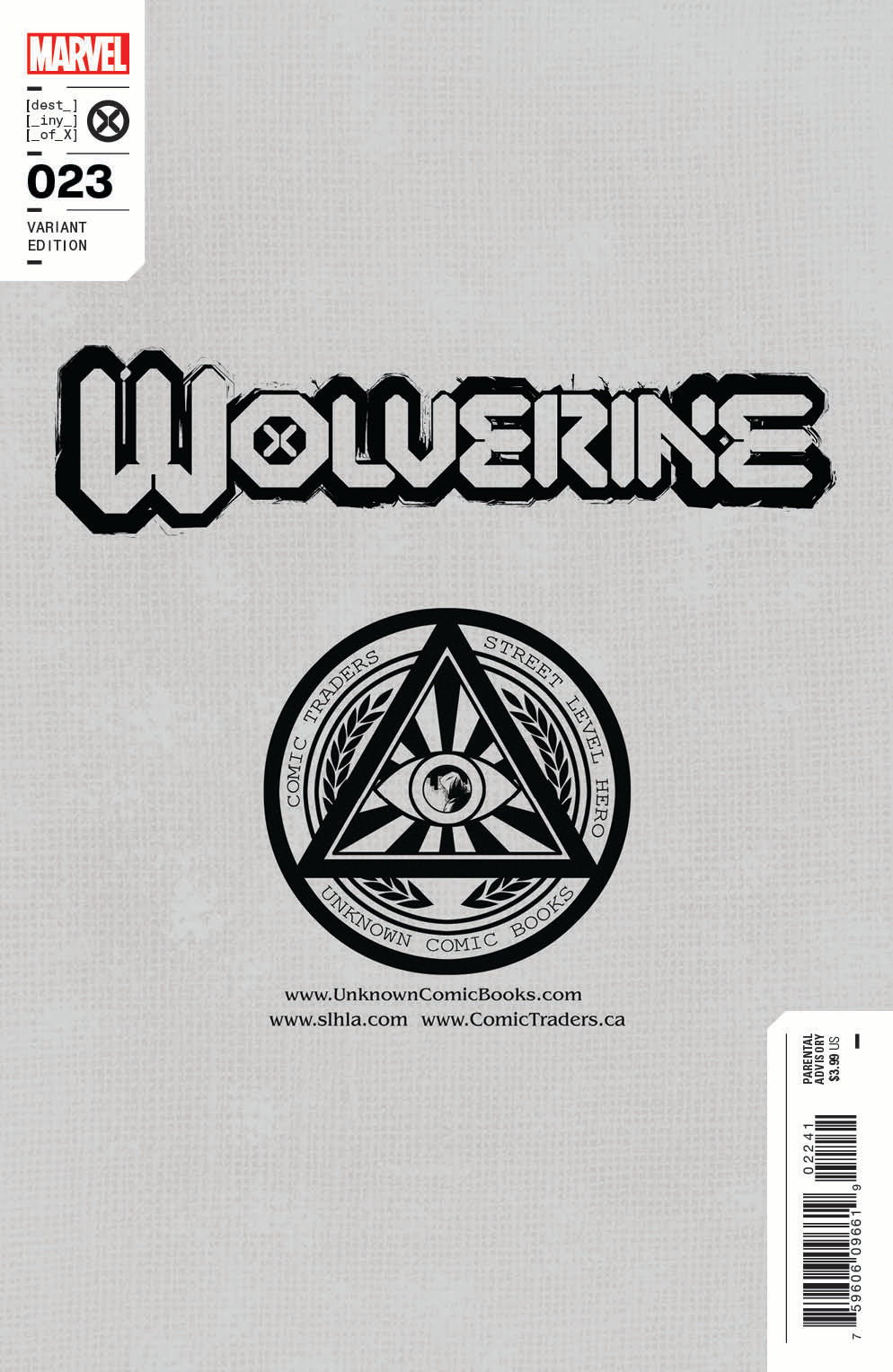 WOLVERINE #23 UNKNOWN COMICS SCOTT WILLIAMS EXCLUSIVE VIRGIN ICON VAR (07/13/2022)