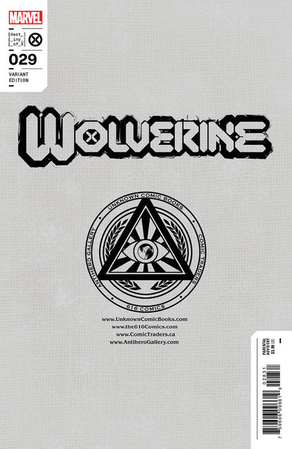 WOLVERINE #29 UNKNOWN COMICS BEN HARVEY EXCLUSIVE VAR (01/11/2023)