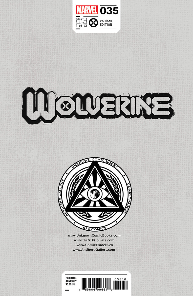 Wolverine #35 Unknown Comics Scott Williams Exclusive Icon Var (07/19/2023) (07/26/2023)